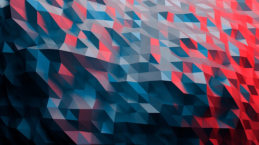 OC], frosty blue polygon HD wallpaper