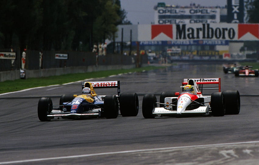 McLaren, Lotus, 1984, Formuła 1, 1990, Legenda, Ayrton Senna, Nigel Mansell, 1988, 1991, 1994, sporty ekstremalne, 1988 Tapeta HD