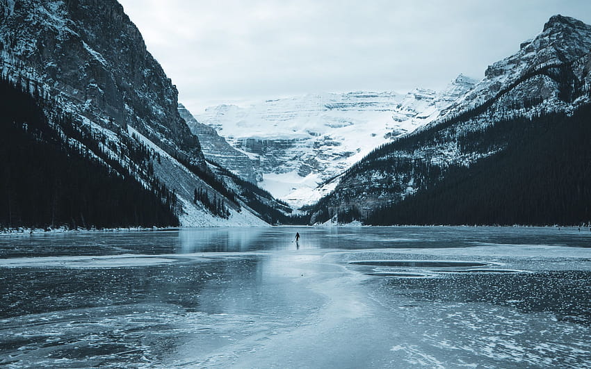 Lac gelé, incroyable lac gelé, paysage de lac gelé Fond d'écran HD
