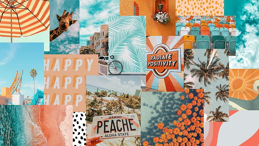 Aesthetic Summer Collage posted by John Simpson, laptop aesthetic summer HD wallpaper