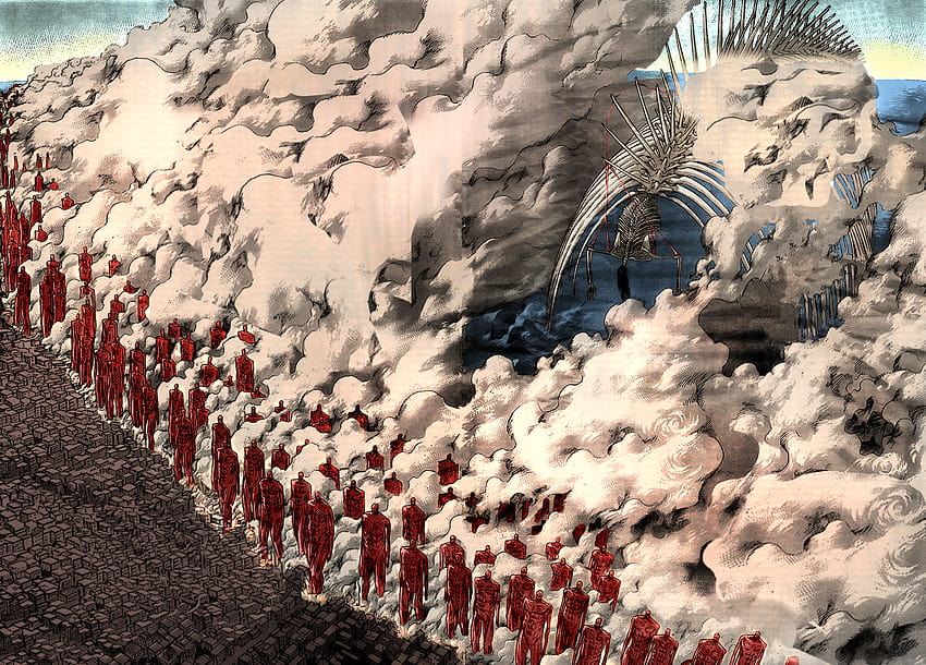 Attack On Titan Rumpeln, aber auch Rumpeln HD-Hintergrundbild