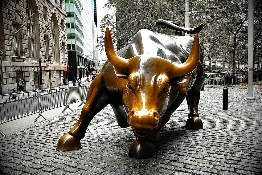 6 Wall Street, бик от Уолстрийт HD тапет