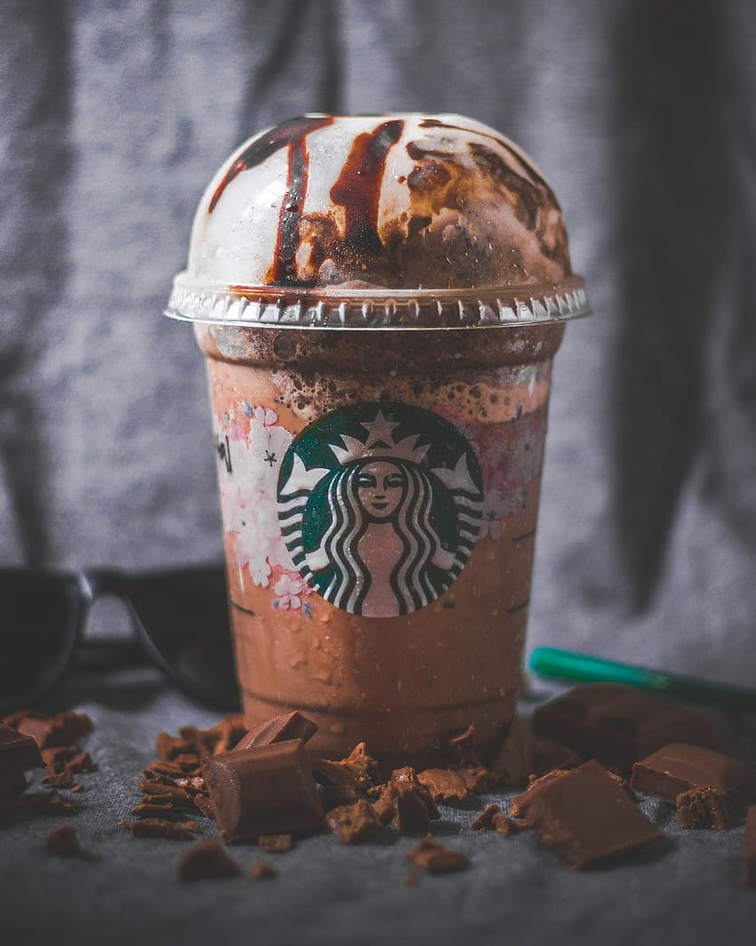 Starbucks cup with ice cream –, aesthetic frappe HD phone wallpaper