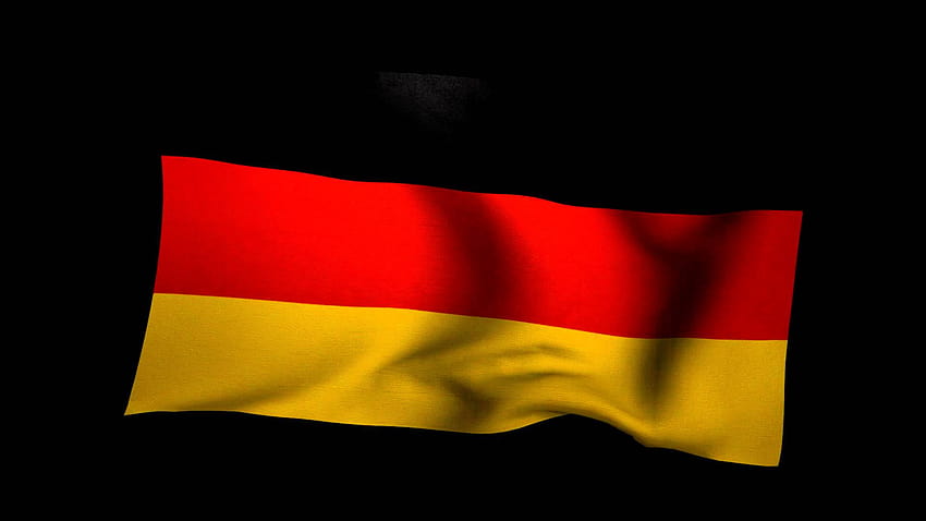 Perenderan 3D bendera Jerman melambai tertiup angin., bendera kannada Wallpaper HD
