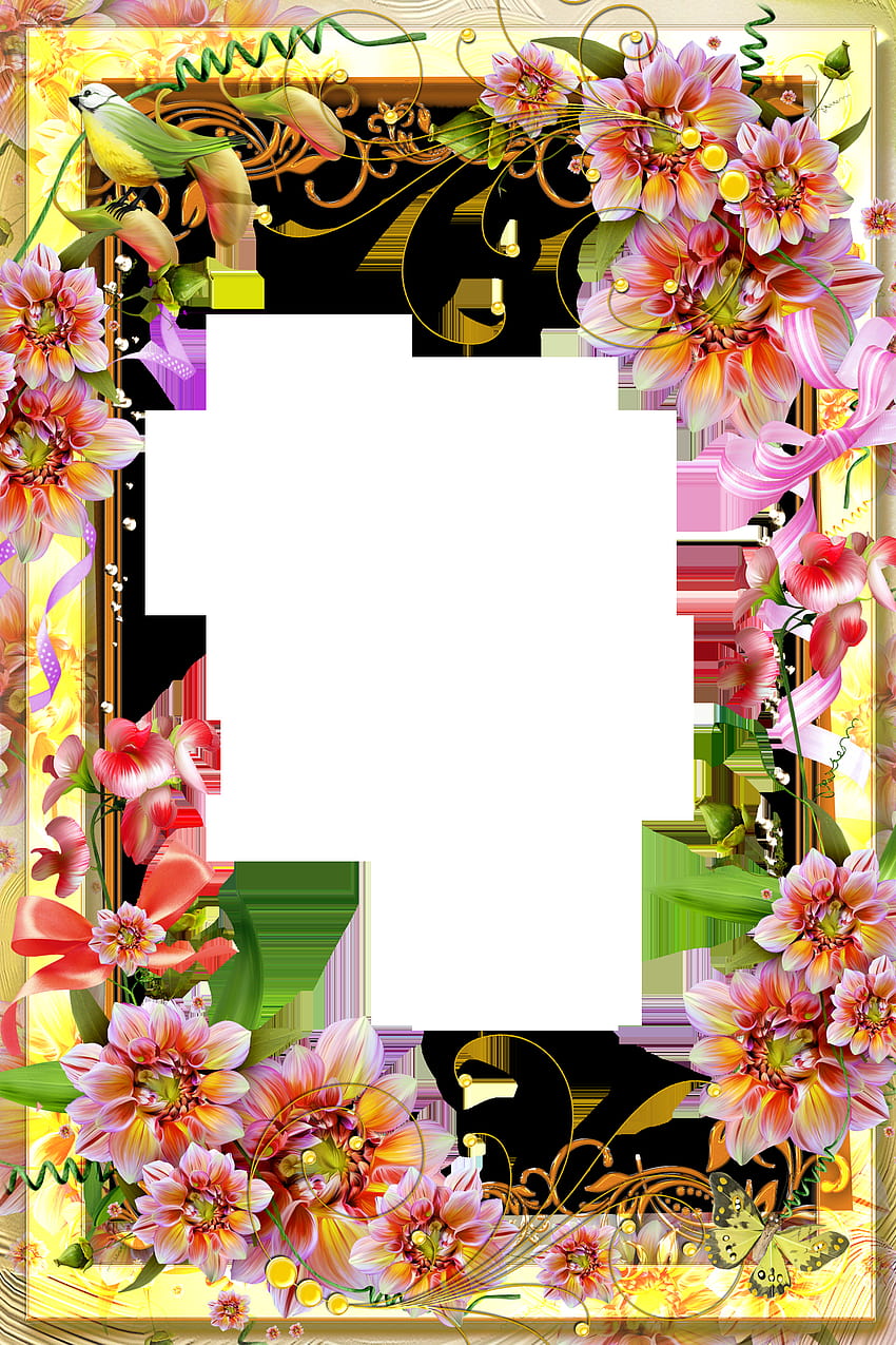 Frame Flower Flower Page Border Designs, spring page border HD phone wallpaper