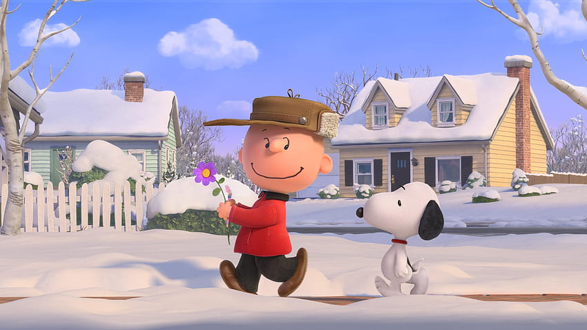 The Peanuts Movie, Snoopy, Charlie Brown, winter, the peanuts winter HD wallpaper