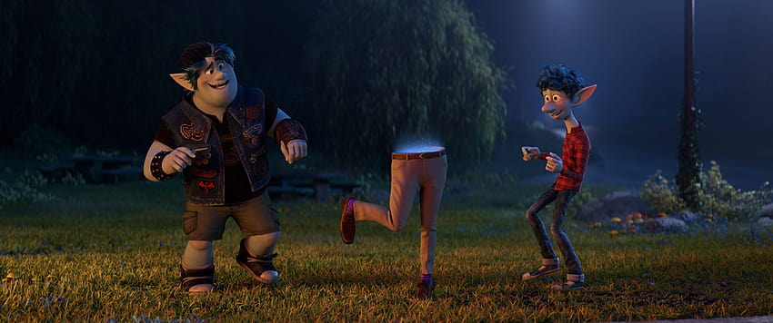 Hacia adelante y hacia arriba: una conversación con Kelsey Mann de Pixar, ian y barley lightfoot en adelante fondo de pantalla
