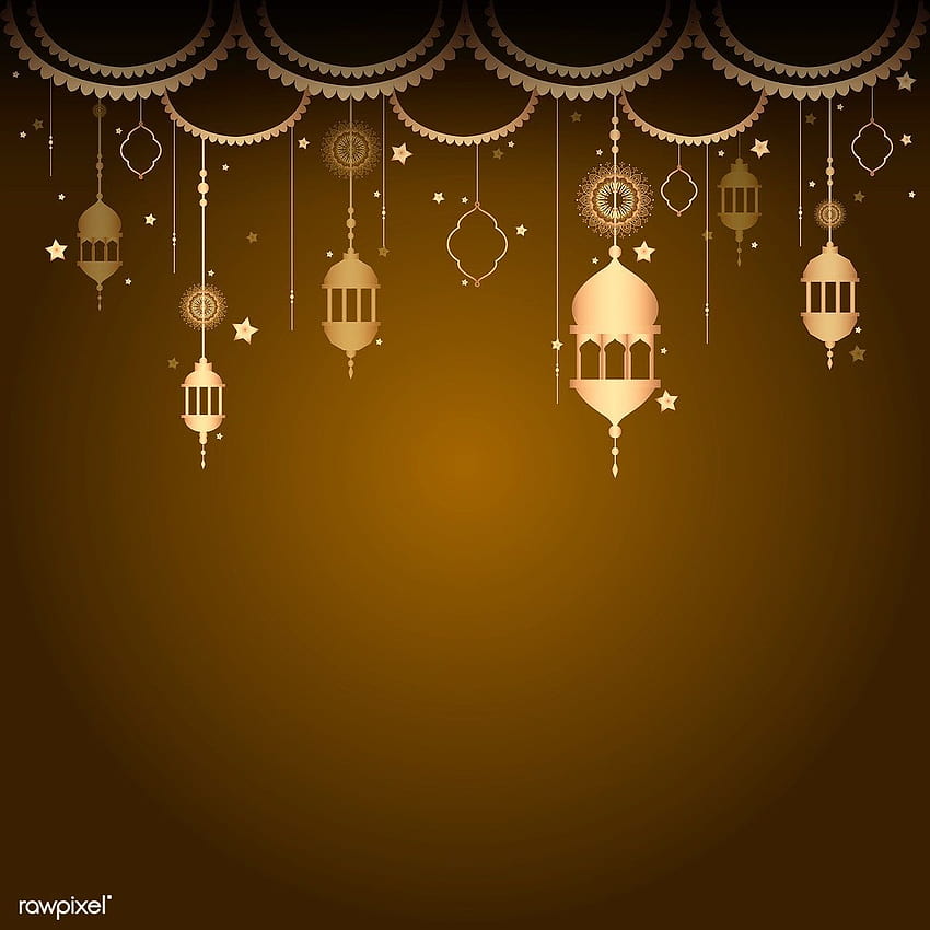 premium vector of Eid mubarak lantern backgrounds vector 558897, ramadan lantern HD phone wallpaper