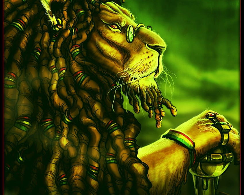 Singa Rasta, singa reggae Wallpaper HD