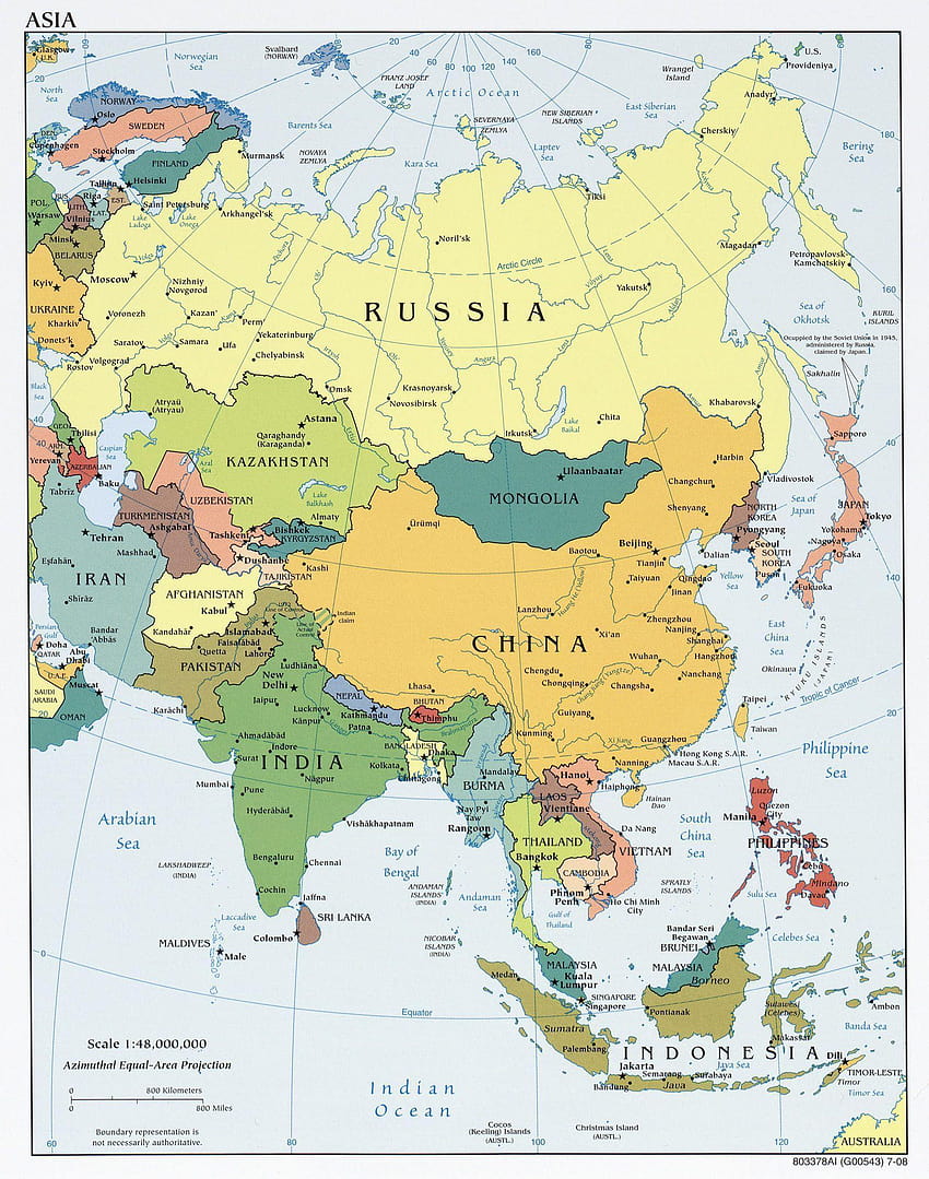 mappa dell'Asia Sfondo del telefono HD