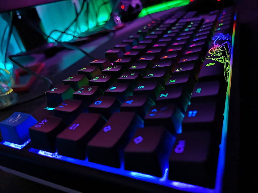 RGB клавиатура за игри от AqozaTM, клавиатура за игри HD тапет
