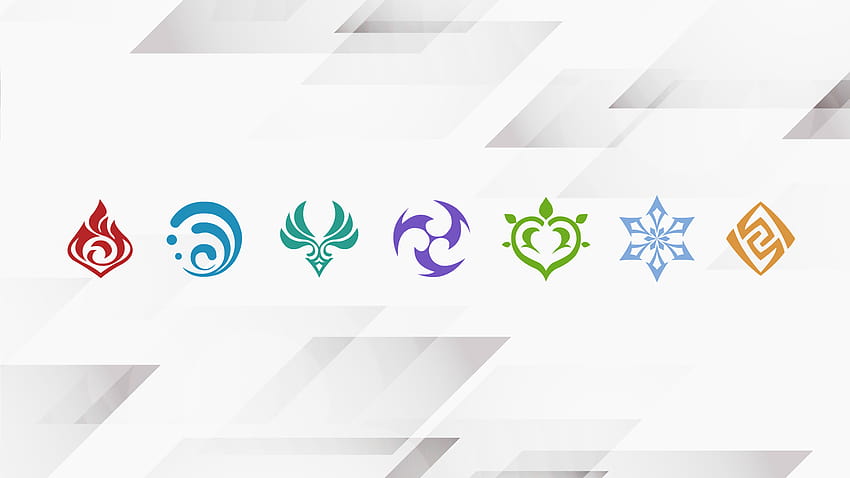 I made a of the 7 elements in Genshin Impact : gaming, genshin impact logo HD wallpaper