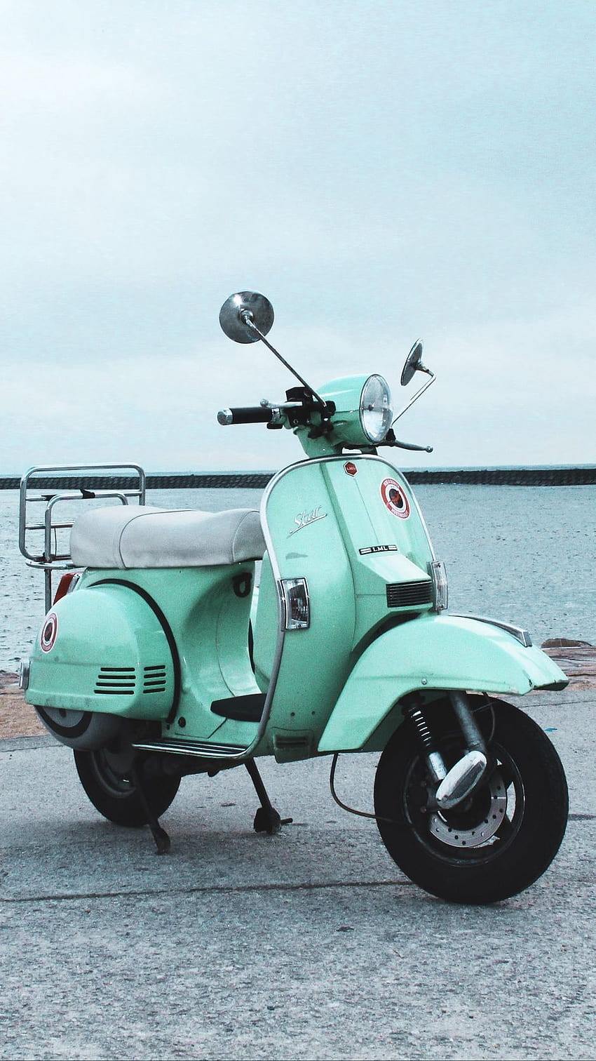 938x1668 scooter, street, sea iphone 8/7/6s/6, vespa iphone HD phone wallpaper