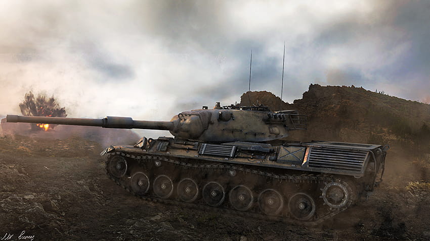 World of Tanks tank Leopard 1 Jeux graphiques 3D 1366x768 Fond d'écran HD