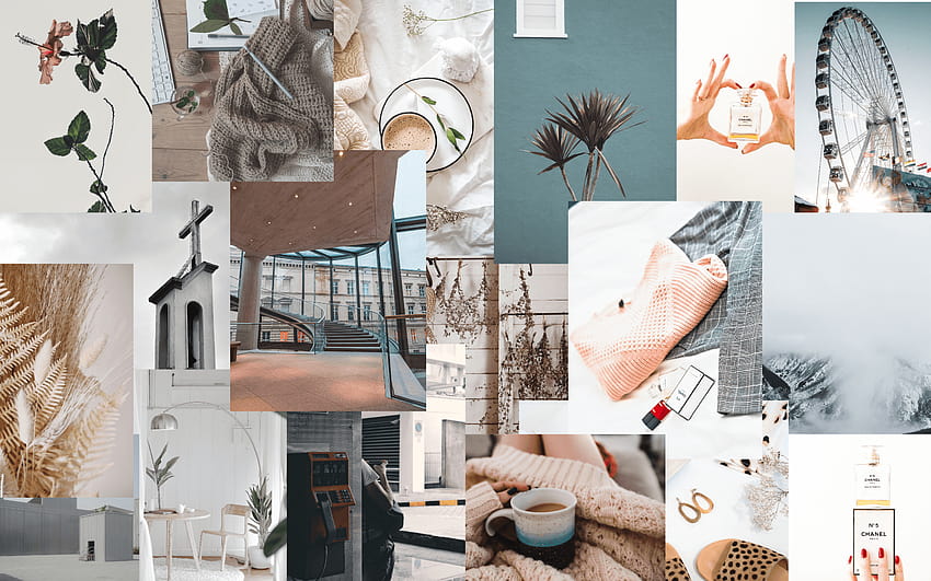 Neutral Aesthetic, spring collage laptop HD wallpaper | Pxfuel