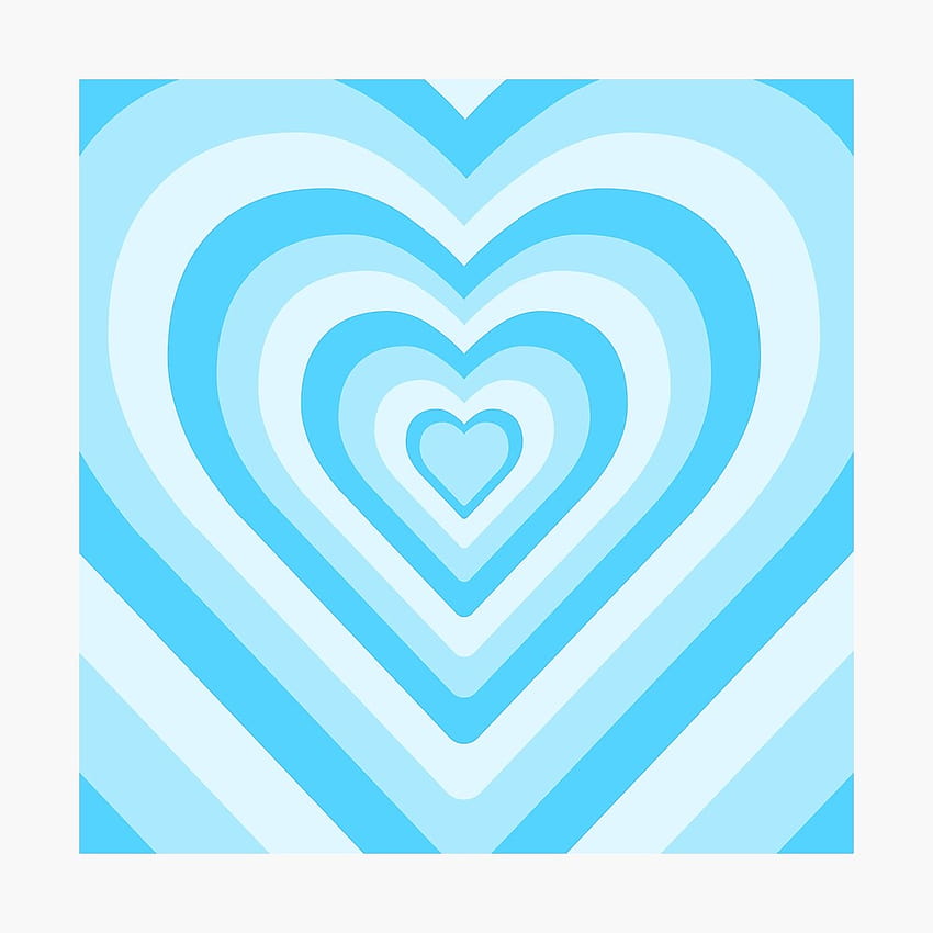 Motif coeur bleu esthétique, esthétique coeur bleu Fond d'écran de téléphone HD