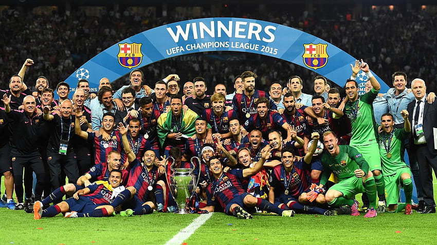 ФК Барселона шампионска лига 2015 HD тапет