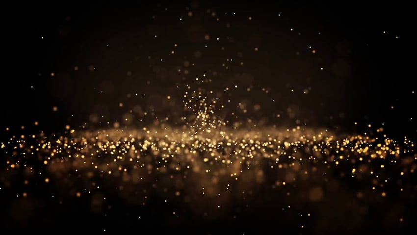 Golden Glittery Particles Staub, Staubpartikel HD-Hintergrundbild