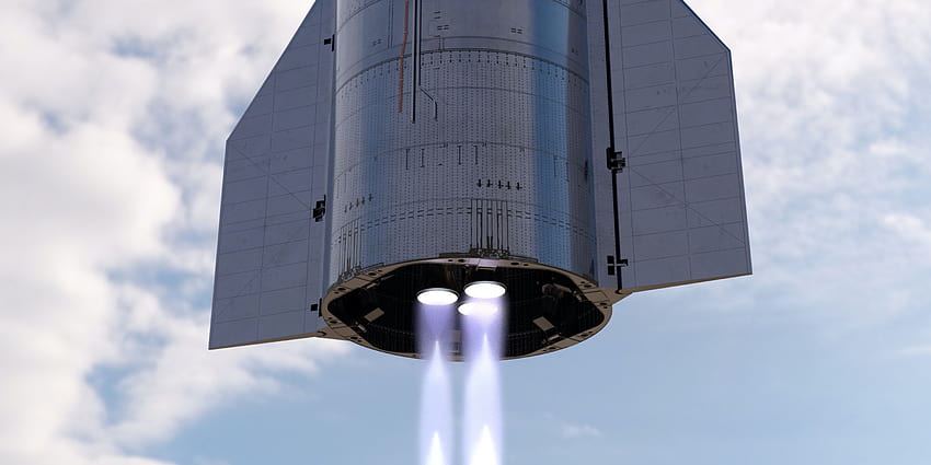 SpaceX Starship: Elon Musk odpowiada na imponujący render przyszłego startu statku kosmicznego Tapeta HD