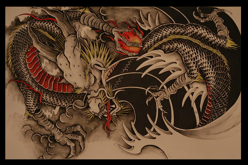 Japanese Dragon, japanese tattoo HD wallpaper