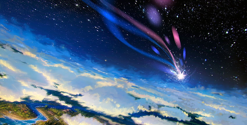Shooting Star, estrellas estéticas del anime fondo de pantalla