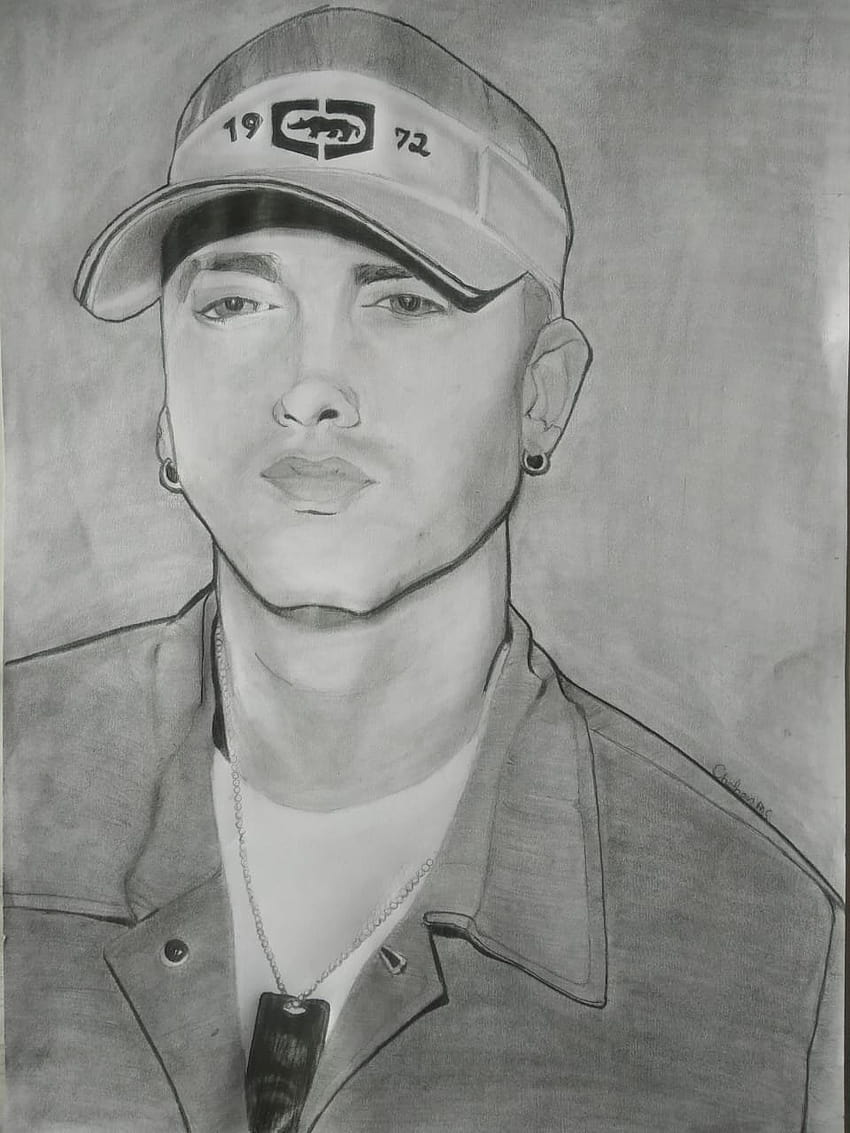 Eminem Drawing, Pencil, Sketch, Colorful, Realistic Art, eminem drawings HD phone wallpaper