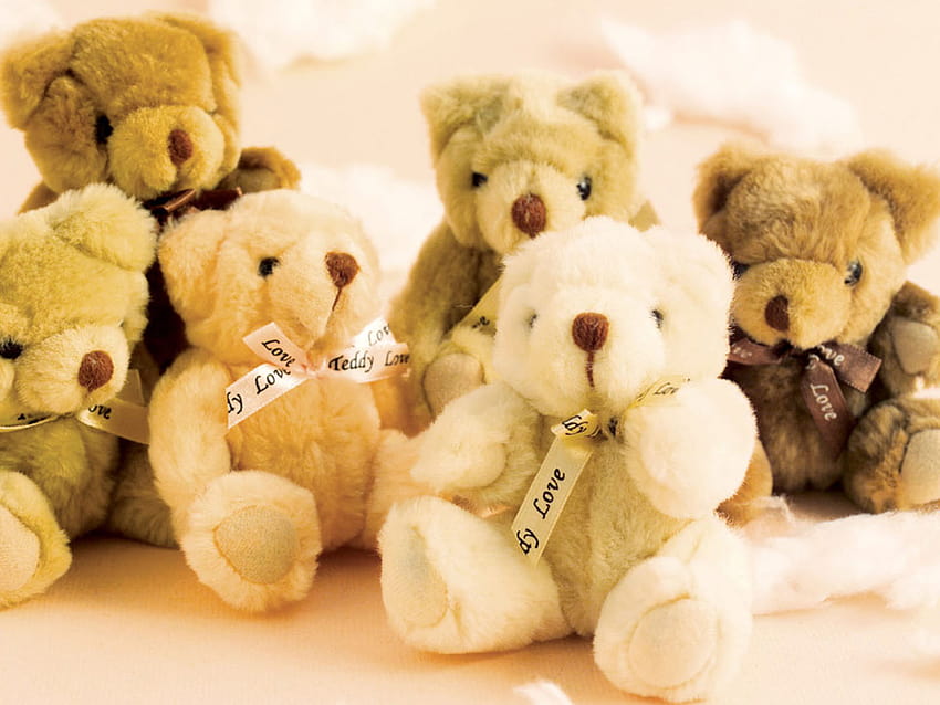 Teddy Bears Group, pc lucu beruang estetika Wallpaper HD