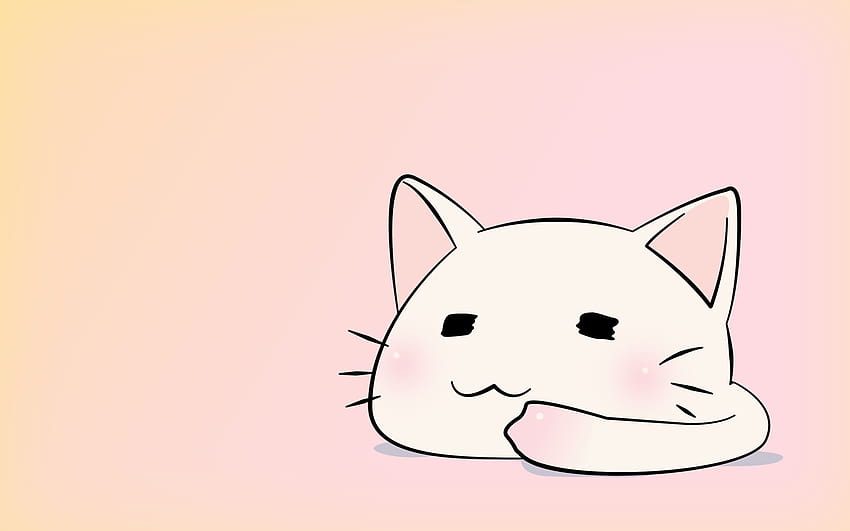 Chibi Cat, kawaii anime cat HD wallpaper