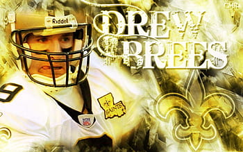 New Orleans Saints, black, drew brees, gold, mizkjg, new orleans, nfc, nfl,  south, HD phone wallpaper