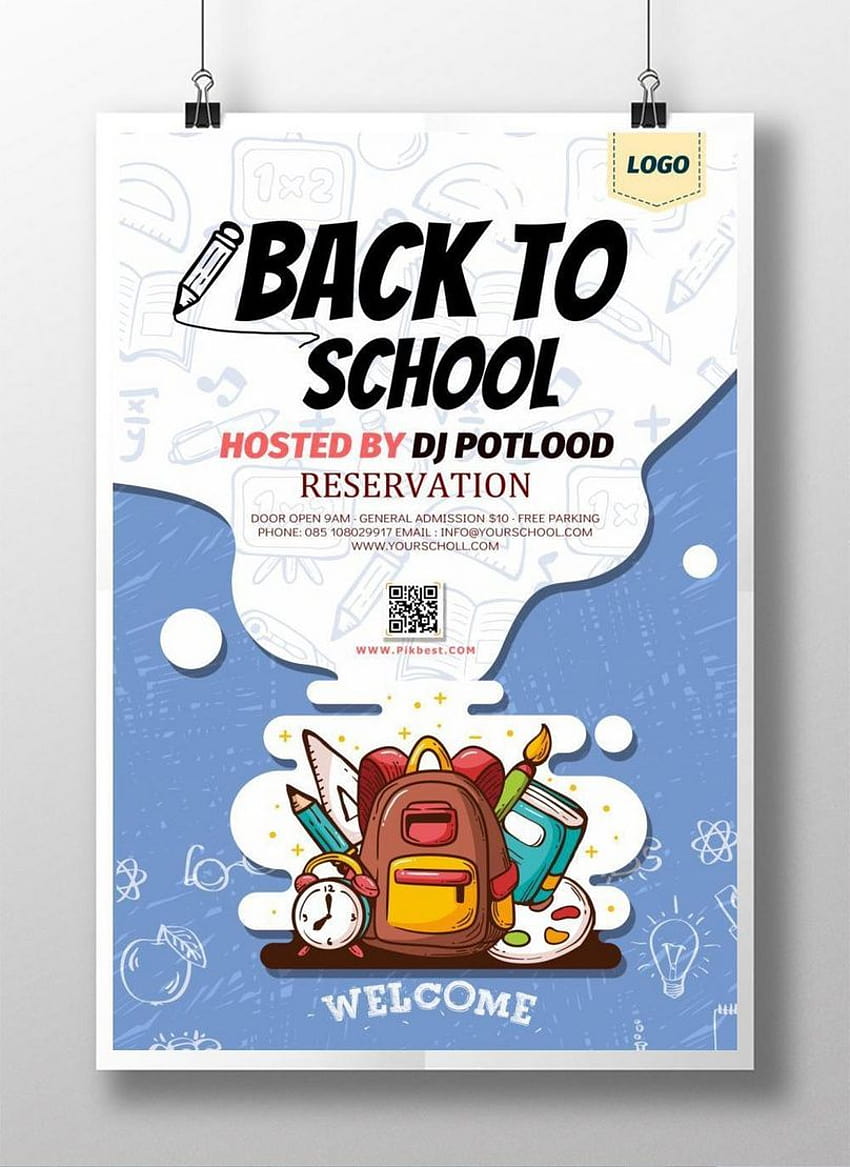 Welcome back to school simple poster template _ 450020206_lovepik HD phone wallpaper