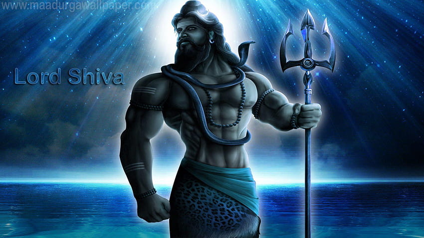 Download Shankar Bhagwan Lord Shiva Colorful Starry Background Wallpaper |  Wallpapers.com