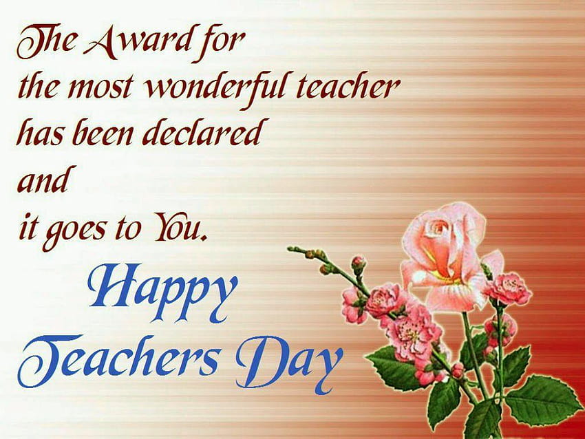 *] Поздравителни картички за Световния ден на учителя за най-добри пожелания HD тапет