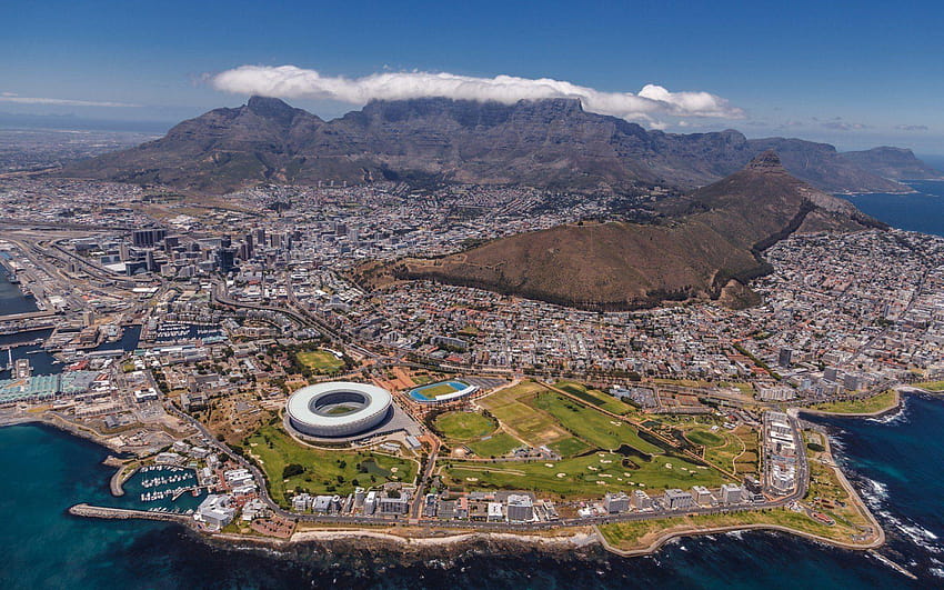 Cityscapes Landscapes Stadium Cape Town Table Mountain HD wallpaper