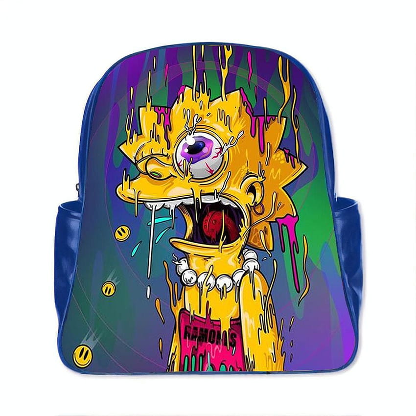trippy lisa simpson cool school bag backpacks – southcase HD phone wallpaper