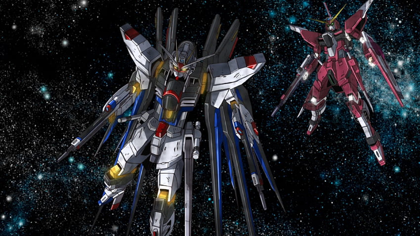 Аниме Аниме Екранна Gundam Mobile Suit Gundam SEED Destiny Strike dom Gundam Infinite Justice HD тапет