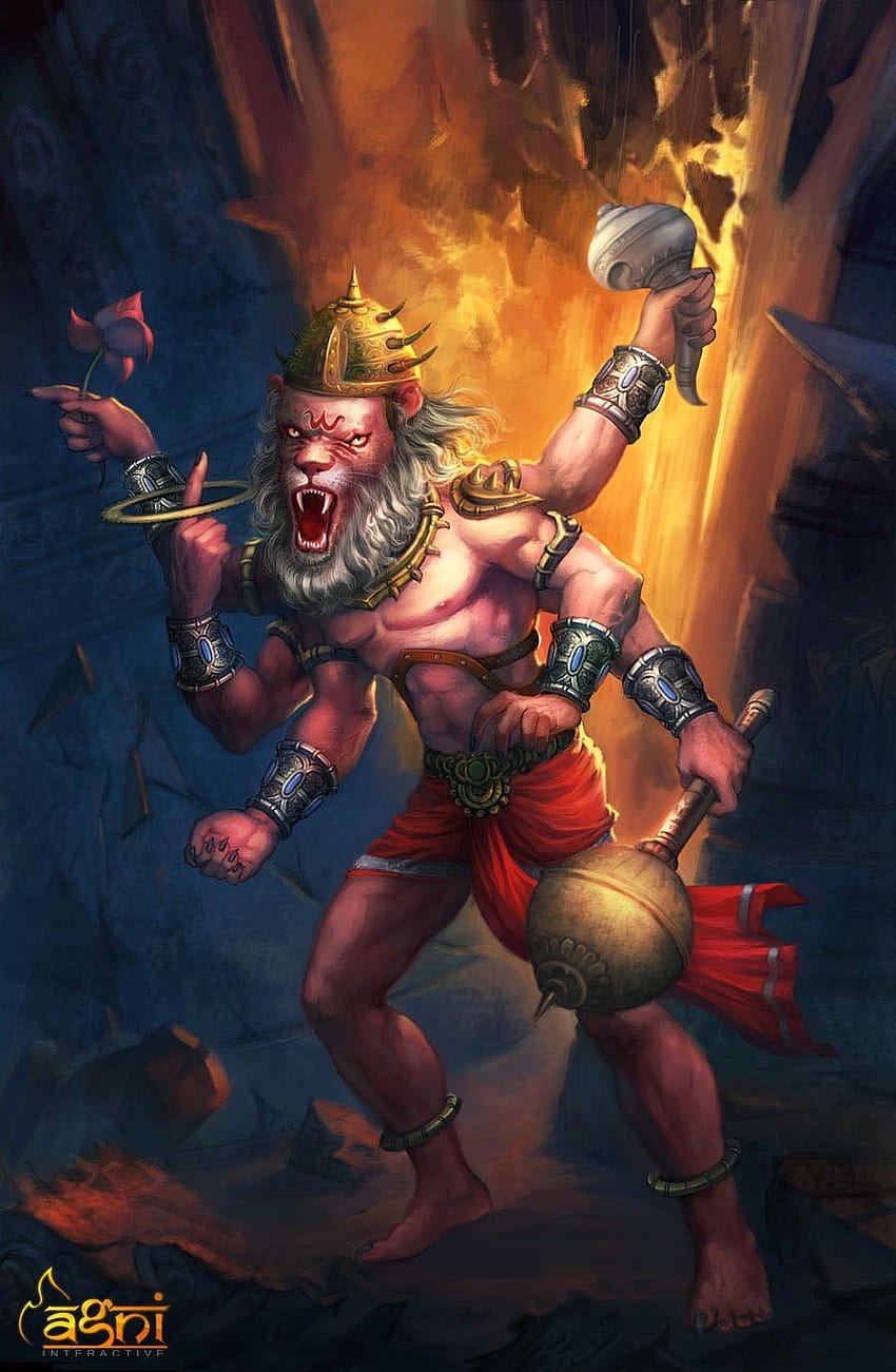 Narasimha, indian mythology HD phone wallpaper