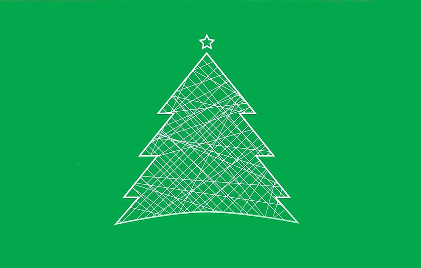 Christmas, Tree, Minimalism , section минимализм, christmas minimalistic HD wallpaper