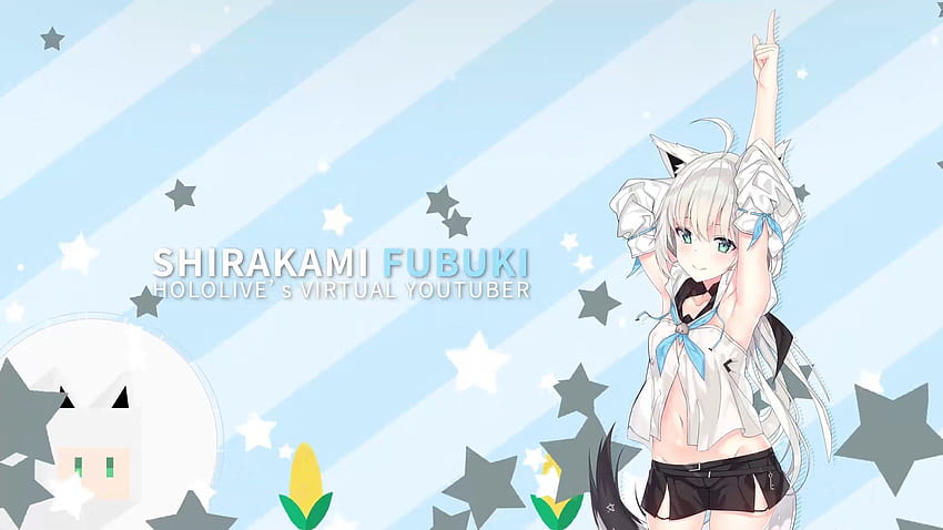 VTuber, Shirakami-Fubuki HD-Hintergrundbild