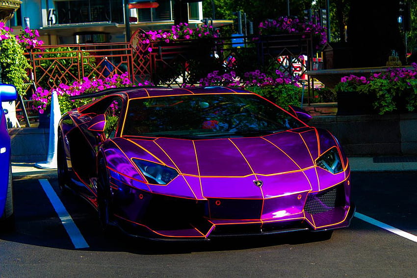 Purple Lamborghini Joker Car HD wallpaper | Pxfuel