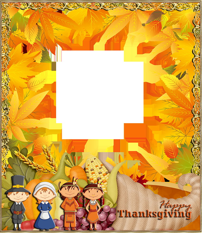 Happy Thanksgiving PNG Frame, thanksgiving frames HD phone wallpaper