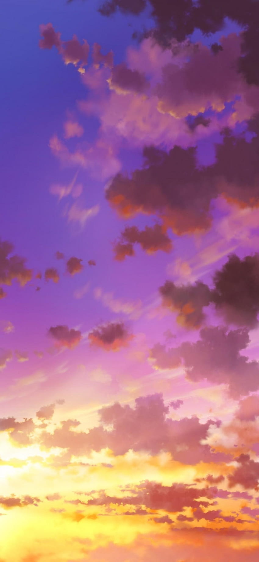Anime Sky Sunset, cool anime purple sunset HD phone wallpaper | Pxfuel