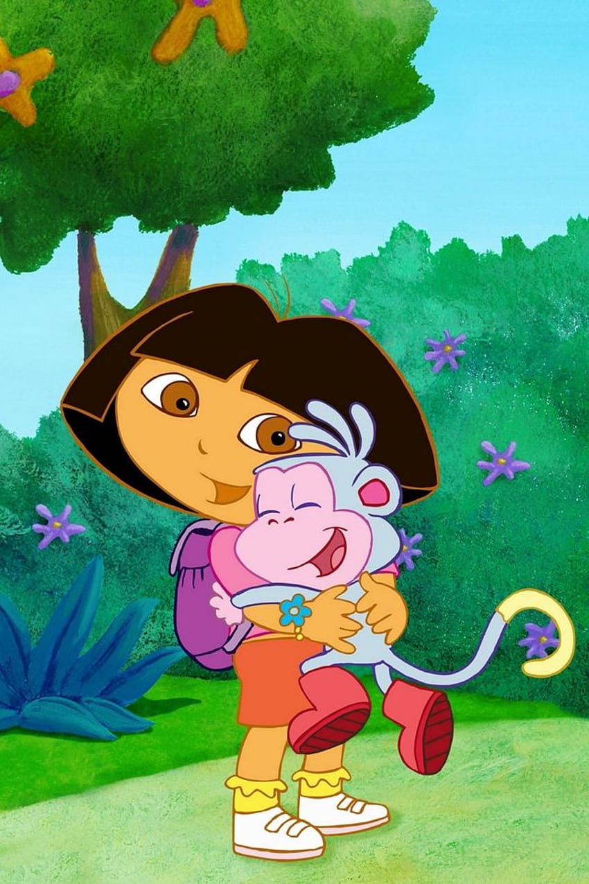 Monkey is Dora's best friend, funny dora HD phone wallpaper