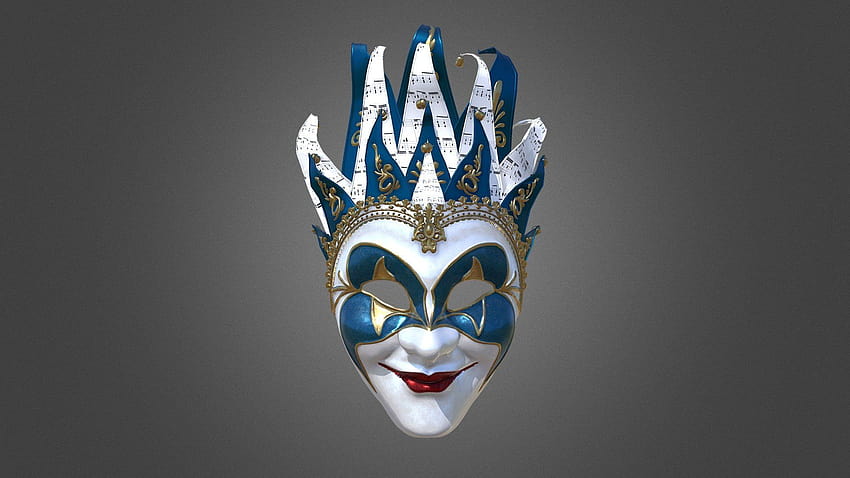 Venezianische Karnevalsmaske, Boris Brejcha HD-Hintergrundbild