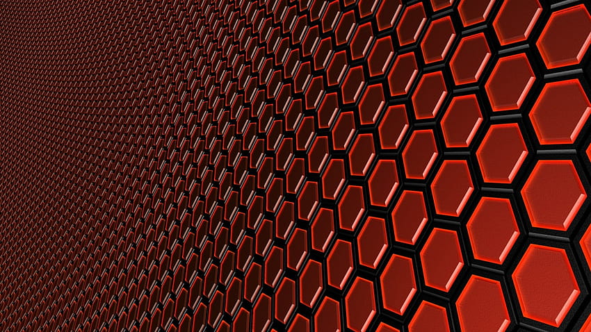 abstract red hexagons digital art [2560x1600] for your , Mobile & Tablet, hive HD wallpaper