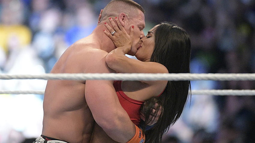 John Cena pops the question to Nikki Bella at WrestleMania 33, john cena and nikki bella HD wallpaper