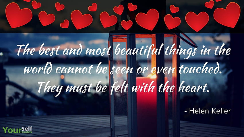 Besondere Zitate zum Valentinstag von Helen Keller, Zitat zum Valentinstag HD-Hintergrundbild
