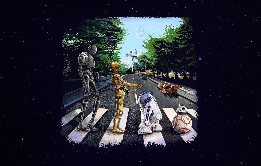 Star Wars, Seni, Star Wars, r2d2, Beatles, Droid, perang bintang droid Wallpaper HD