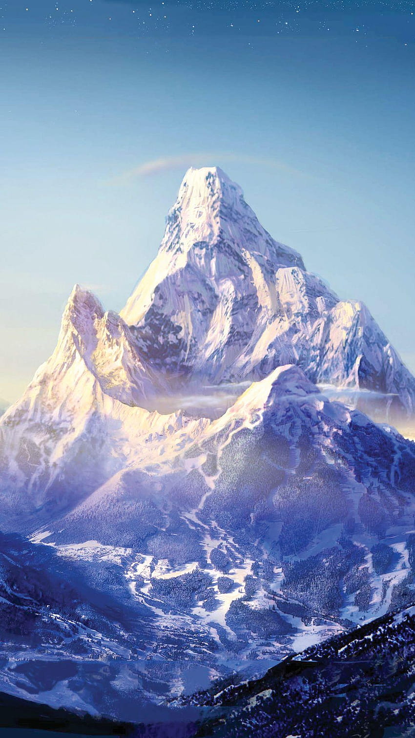 Everest Mountain Snow Stars iPhone 6 Plus HD phone wallpaper