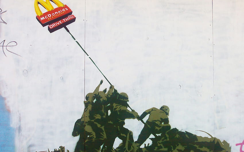Banksy, capitalismo, arte de rua :: papel de parede HD