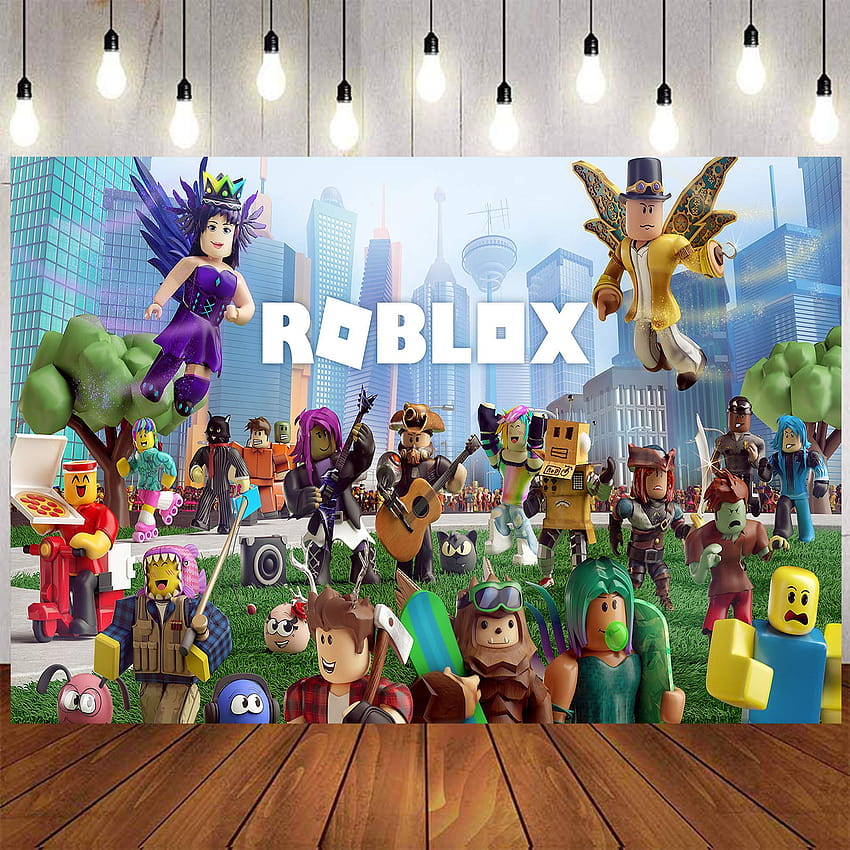 Roblox Backdrop Birtay Party Banner Roblox Backdrop Poster Video Game Backgrounds Birtay Party Supplies Kids Wall Decoration: Backgrounds: Amazon.au HD phone wallpaper